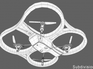 parrot drone 3D मॉडल