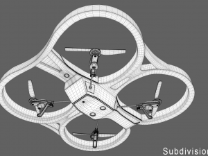 parrot drone 3D मॉडल