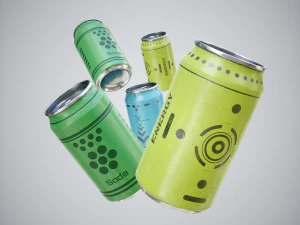 게임용 캔 컬렉션 3D 모델