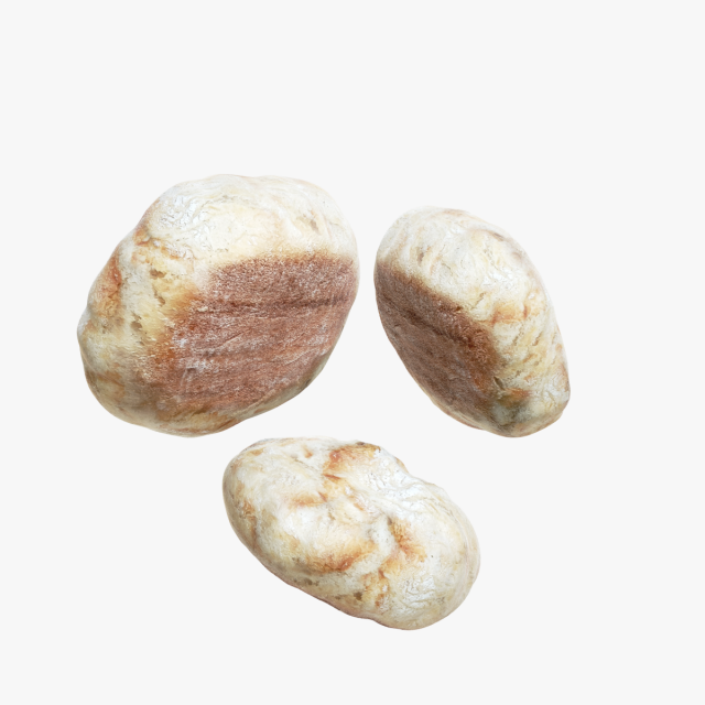 Bread roll 3D Модель .c4d .max .obj .3ds .fbx .stl .blend 