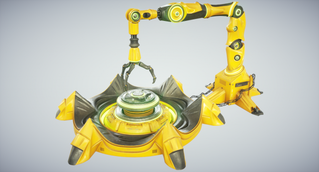 sci fi industrial robot Model 3D .c4d .max .obj .3ds .fbx .stl .blend 