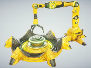 공상 과학 산업용 로봇 3D 모델