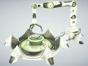 sci fi industrial robot 3D Model