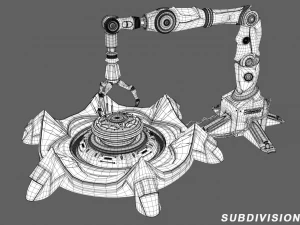 sci fi industrial robot 3D Model