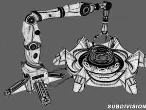 sci fi industrial robot 3D Model