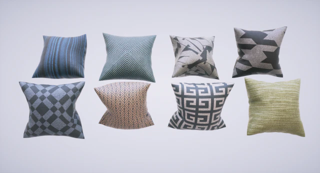 pillows pack 3D Model .c4d .max .obj .3ds .fbx .stl .blend 