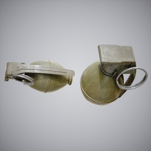 hand grenade 3D Model .c4d .max .obj .3ds .fbx .stl .blend 