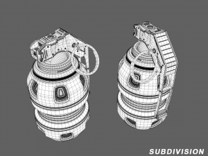 sci fi grenade 3D Model
