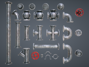 modular pipes 3D Model