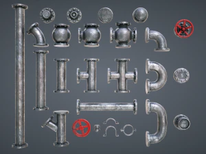 모듈러 파이프 3D 모델