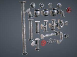 modular pipes 3Dモデル