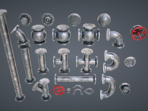 modular pipes 3Dモデル