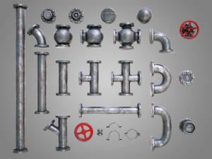 modular pipes 3Dモデル