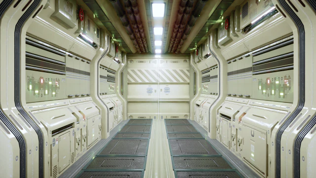 Modular sci fi corridor 3D Model .c4d .max .obj .3ds .fbx .stl .blend