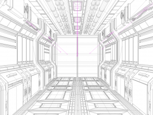 Modular sci fi corridor 3D Модель