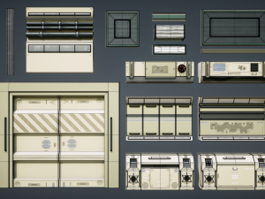 Modular sci fi corridor 3D Модель