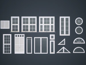 모듈식 창 3D 모델