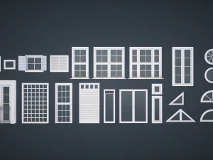 finestre modulari Modello 3D
