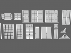 modular windows 3D 模型
