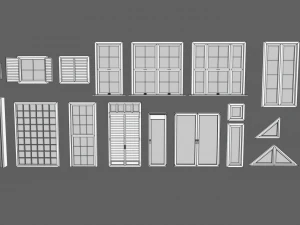 finestre modulari Modello 3D