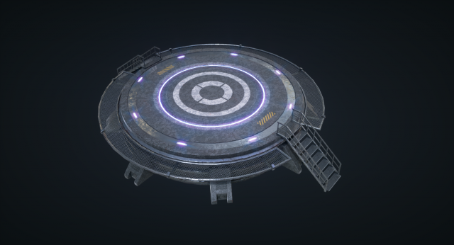 mars kitbash - landing pad 3D Model .c4d .max .obj .3ds .fbx .stl .blend 