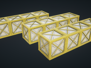 mars kitbash - metal containers 3D 模型