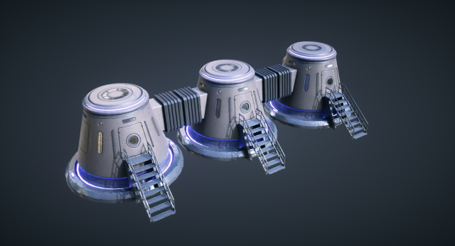 mars kitbash - capsule 3D Model .c4d .max .obj .3ds .fbx .stl .blend 