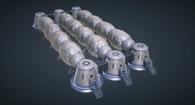 Mars Kitbash - Station 3D Modell .c4d .max .obj .3ds .fbx .stl .blend 