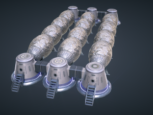 mars kitbash - station 3D Модель