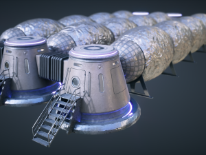 mars kitbash - station 3D Модель