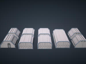 mars kitbash - hangars 3Dモデル