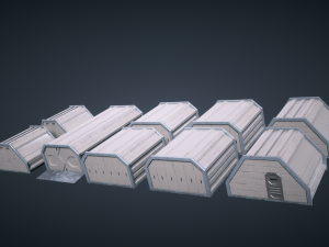 mars kitbash - hangars 3Dモデル