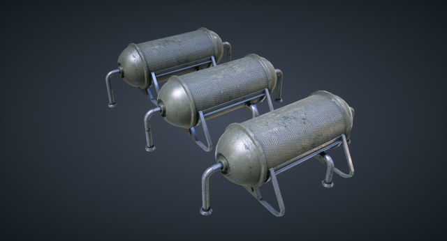 mars kitbash - fuel containers 3D Model .c4d .max .obj .3ds .fbx .stl .blend 