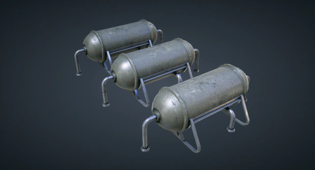 mars kitbash - fuel containers 3D Model .c4d .max .obj .3ds .fbx .stl .blend