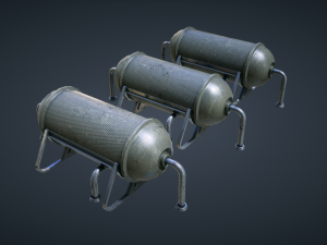 mars kitbash - fuel containers 3D Model