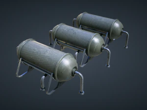 mars kitbash - fuel containers 3D Model