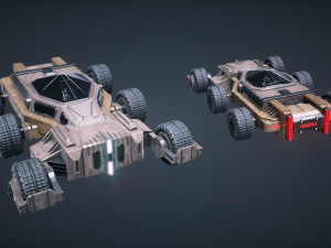 mars kitbash - vehicle concept 3D 模型
