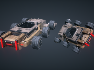 mars kitbash - vehicle concept 3D 模型