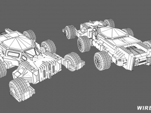 mars kitbash - vehicle concept 3D 模型