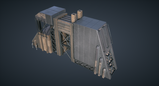 mars kitbash - factory 3D Модель .c4d .max .obj .3ds .fbx .stl .blend 