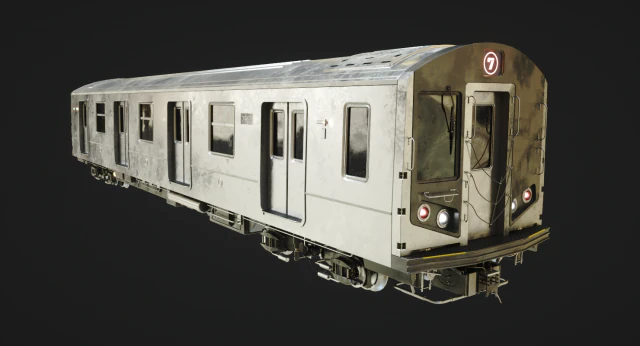 subway train 3D Model .c4d .max .obj .3ds .fbx .stl .blend 