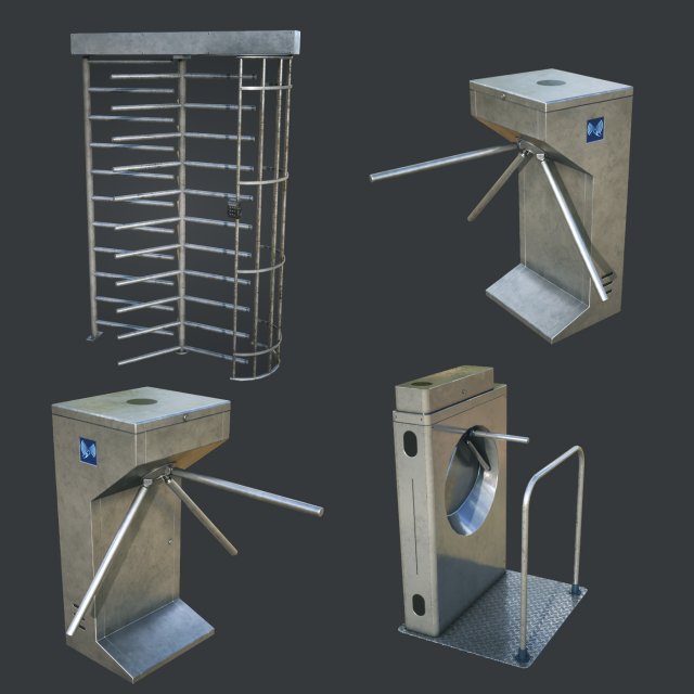 inteligent security gates pack Modelo 3D .c4d .max .obj .3ds .fbx .stl .blend 