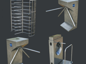 inteligent security gates pack 3D Model