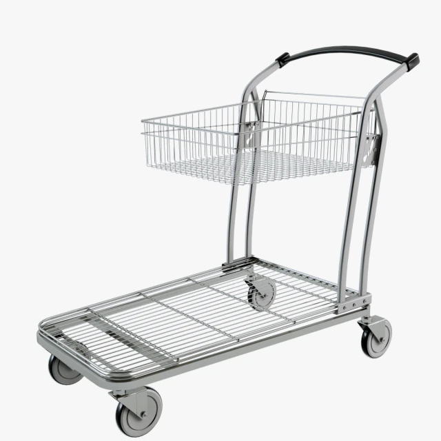 shopping trolley 3D Model .c4d .max .obj .3ds .fbx .stl .blend