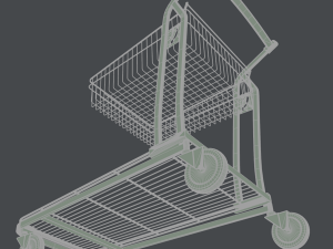shopping trolley 3D Модель