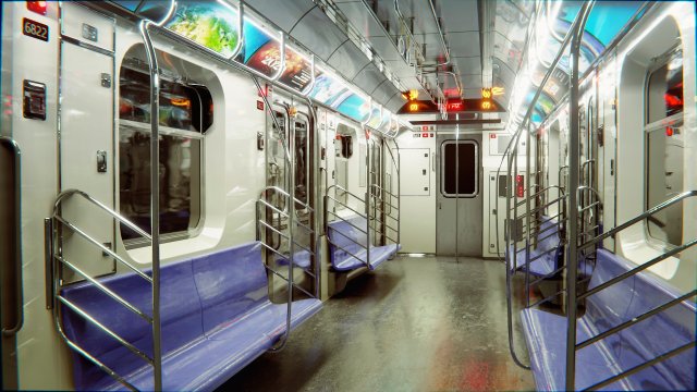 subway car interior 3D Model .c4d .max .obj .3ds .fbx .stl .blend 