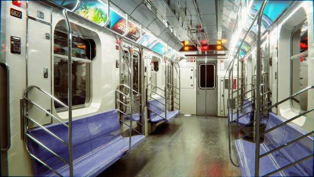 subway car interior 3D Model .c4d .max .obj .3ds .fbx .stl .blend 