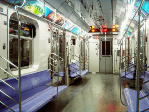 subway car interior 3D Model