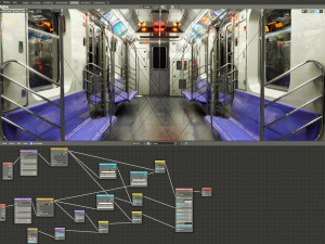 subway car interior 3D Model