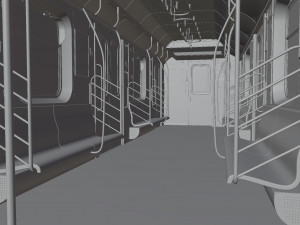 subway car interior 3D Model